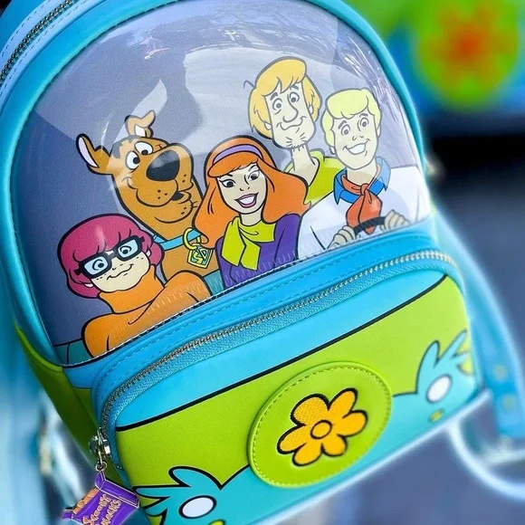 Scooby-Doo Mystery Machine Backpack NWT Scooby Doo Big Face Cospaly Mini Backpack Purse with Mystery  main image 3